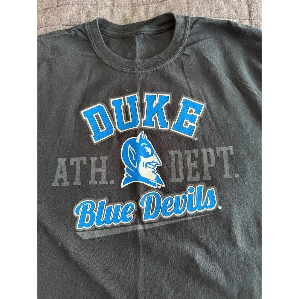 Vintage J America NCAA Duke Blue Devils "Ath. Dept." Black T Shirt Men's Medium - Picture 4 of 7